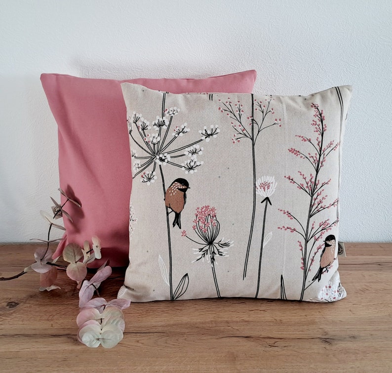 Cushion cover many sizes cushion cover decorative cushion sofa cushion decorative cushion home decoration spring decoration balcony decoration cotton canvas birds flowers branches image 6