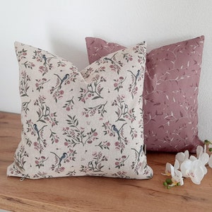 Cushion cover many sizes cushion cover decorative cushion sofa cushion decorative cushion home decoration spring decoration gift woman birds blossoms flowers