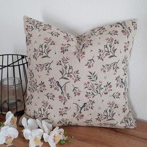 Cushion cover many sizes cushion cover decorative cushion sofa cushion decorative cushion spring decoration living decoration balcony decoration canvas linen look birds flowers