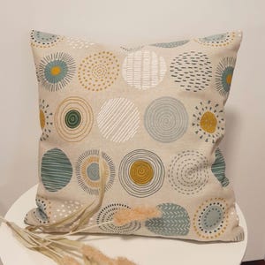 Cushion cover cushion cover decorative cushion sofa cushion decorative cushion home decoration balcony decoration summer decoration cotton canvas linen look circles