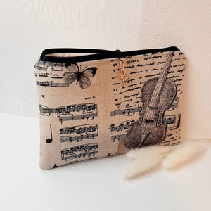 Reißverschlusstasche Musik SOFORTVERSAND Kosmetiktasche Federmappe Stiftetasche Kulturtasche Reiseapotheke Brillentasche