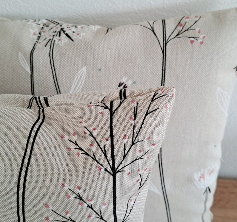 Cushion cover many sizes cushion cover decorative cushion sofa cushion decorative cushion home decoration spring decoration balcony decoration cotton canvas birds flowers branches image 5