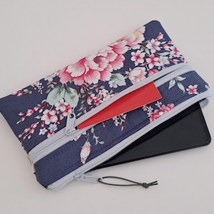 Handytasche mit Münzfach Dsmen Geldbörse Geldbeutel Handyhülle kleines Portemonnaie Pflastertasche Brillentasche ANFERTIGUNG floral