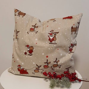 Cushion cover many sizes cushion cover decorative cushion decorative cushion cotton canvas linen look Christmas decoration Advent decoration Christmas gift image 1