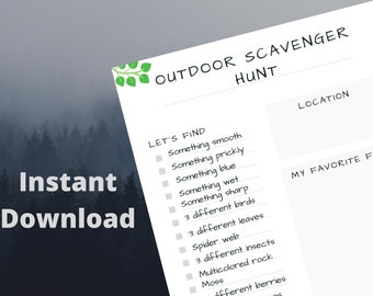 Outdoor Scavenger Hunt for Kids | Printable Scavenger Hunt