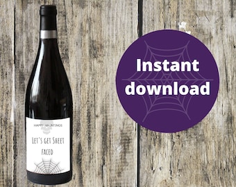 Halloween Printable Bottle Labels / Wine Bottle Labels Print - Etsy