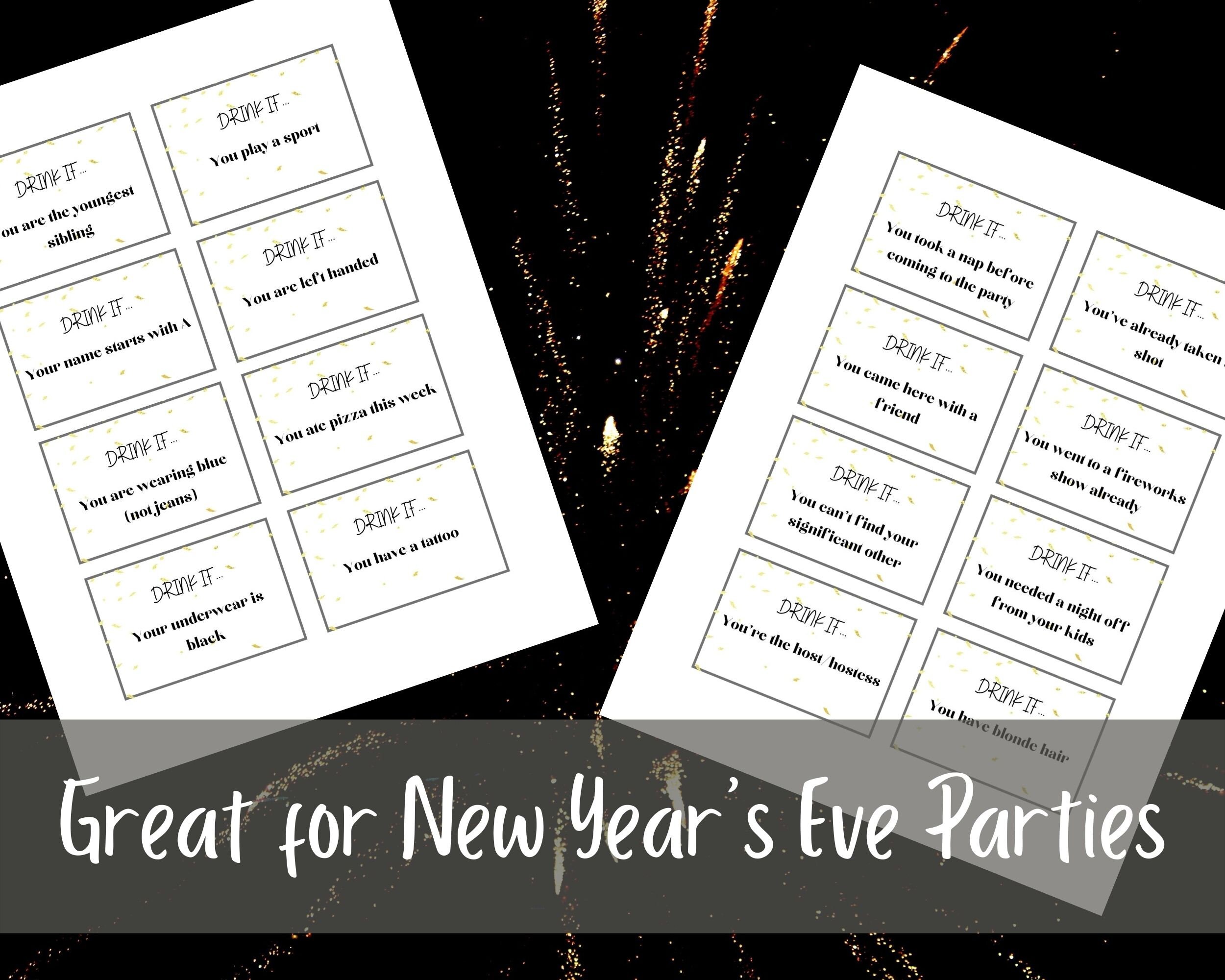 Adult Drink If Printable Party Game | New Year's Eve Party Game | Adult ...