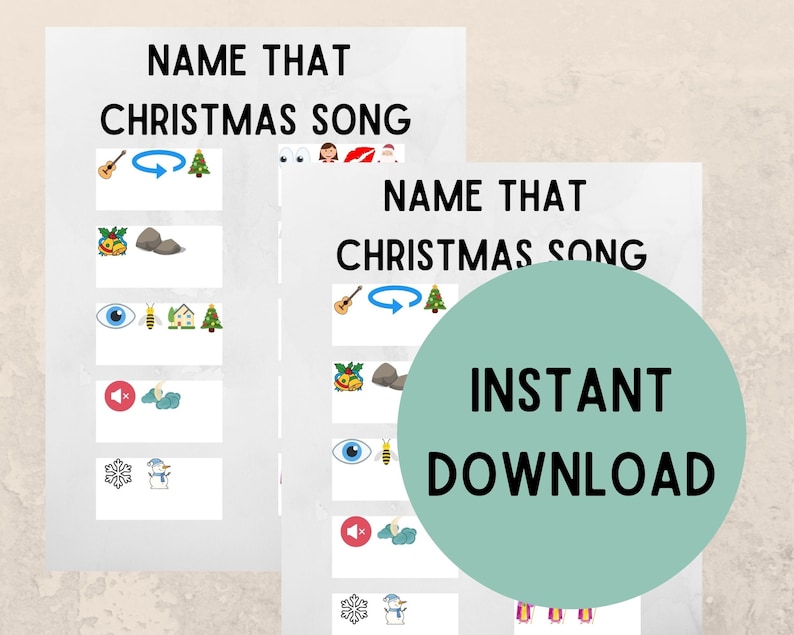 Christmas Song Activity Printable Christmas Song Puzzle - Etsy Israel