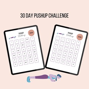 30 Day Pushup Challenge | Strength Workout | Printable Fitness Challenge