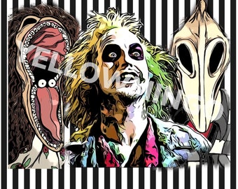 Beetlejuice digital print