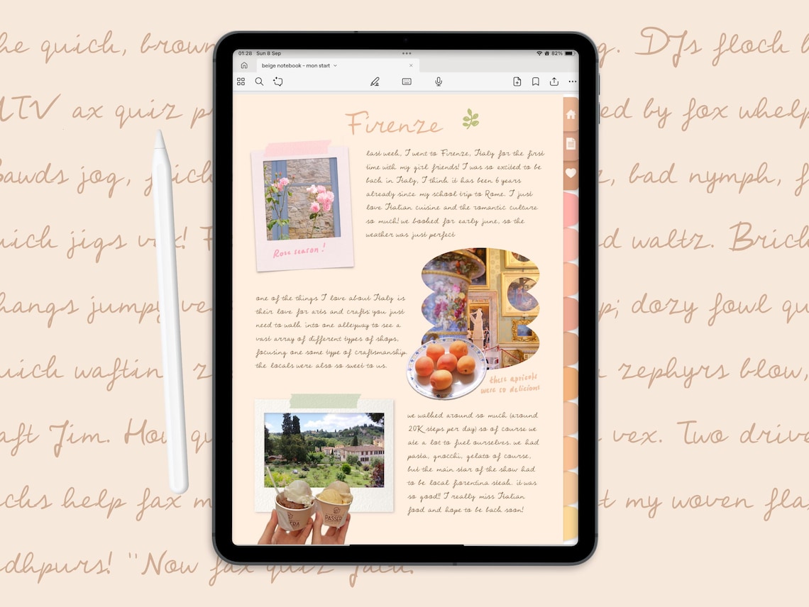 Handwritten Cursive Font 'antique' for Digital Planning / Note-taking ...