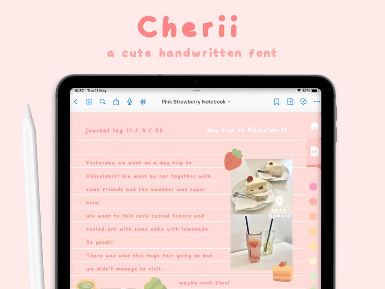 Handwriting Font Set for Digital Planning / Note-Taking | Value Bundle | Goodnotes / Notability Font | Studying | StudioCherii image 6