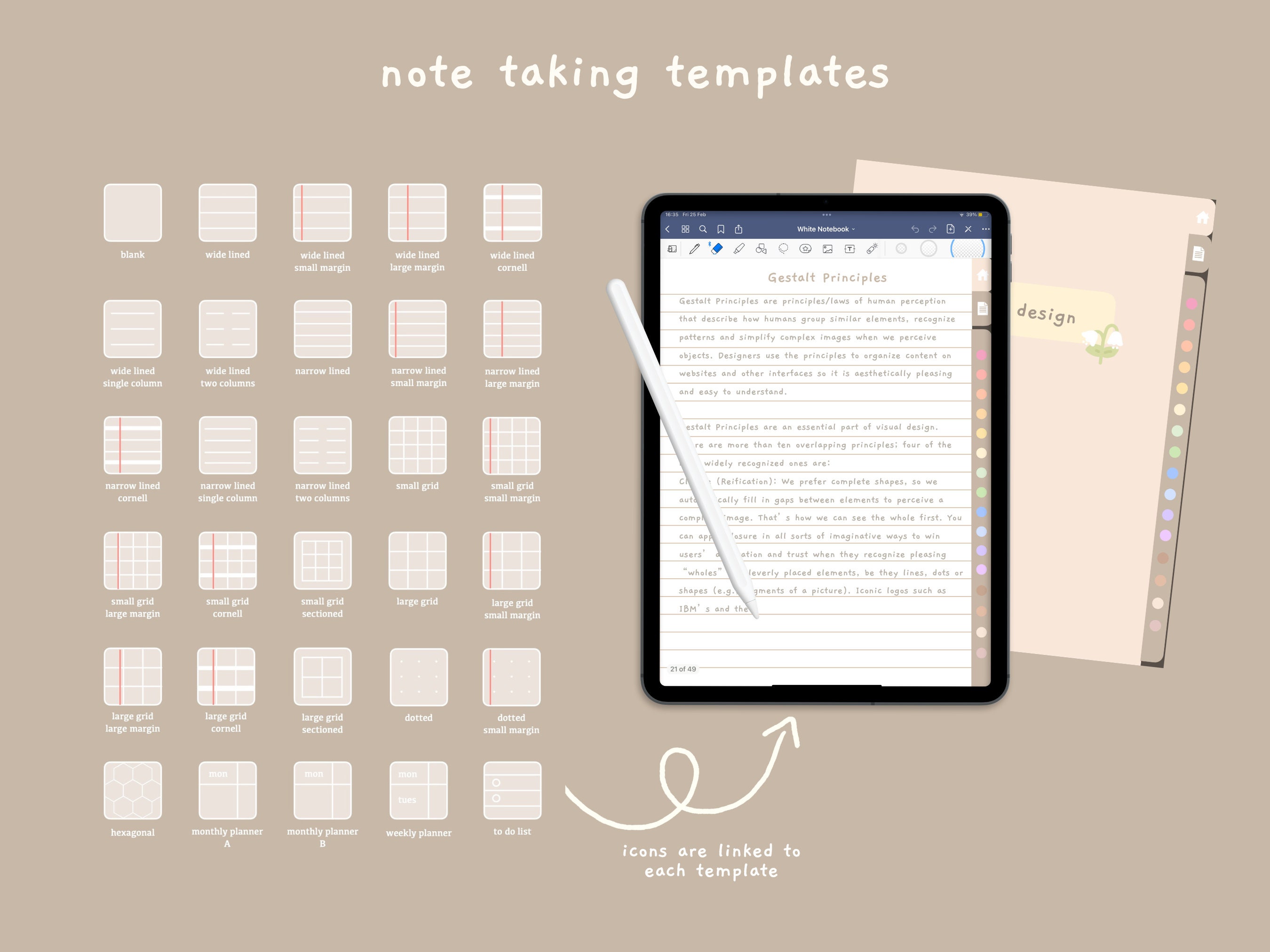 Cute Digital Notebook Value Bundle | Hyperlinked Goodnotes5 Notebook ...
