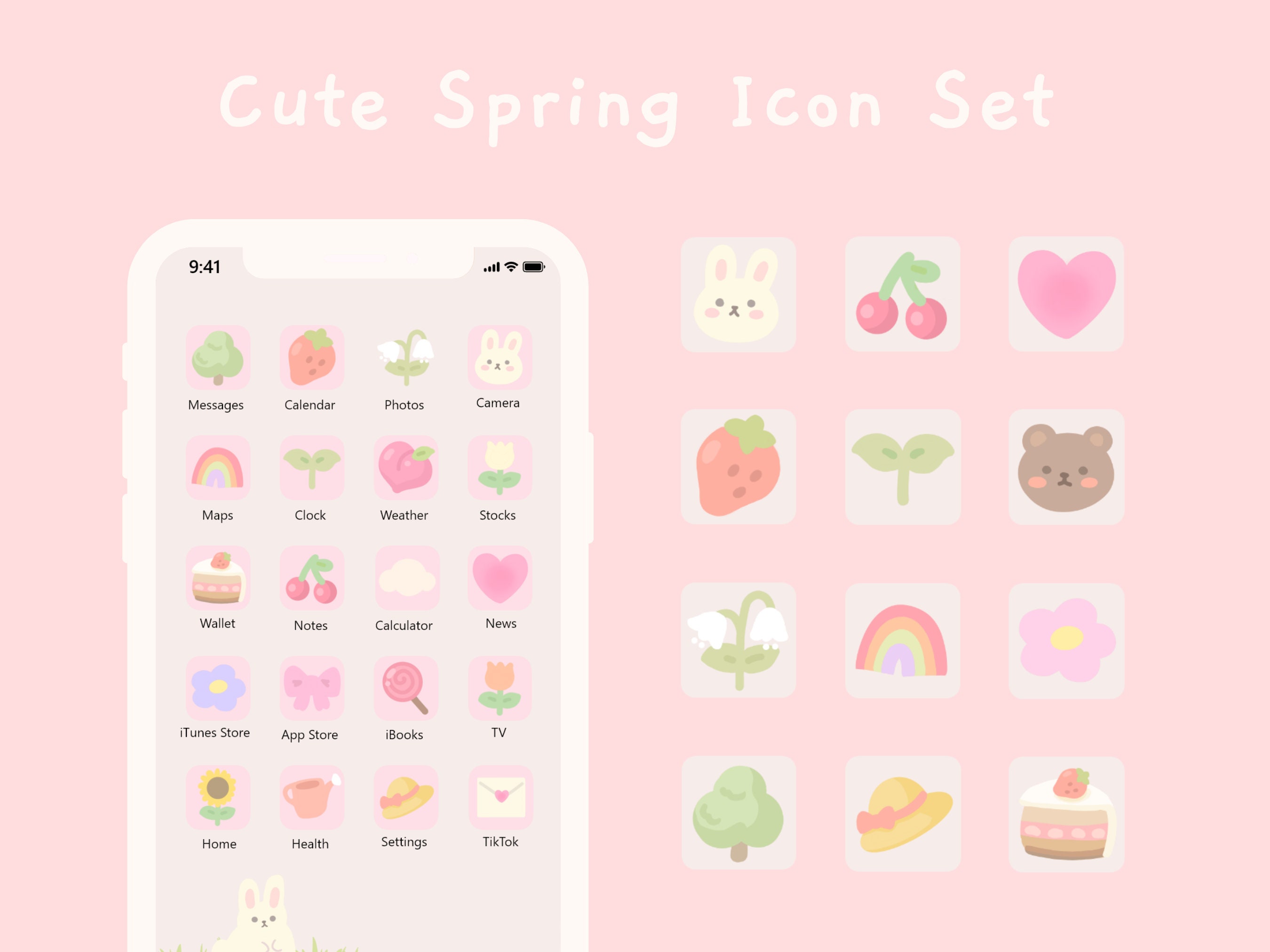 Mochi Peach Cat Cute Gomi App Icons Aesthetic iPhone 