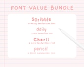 Handwriting Font Set for Digital Planning / Note-Taking | Value Bundle | Goodnotes / Notability Font | Studying | StudioCherii