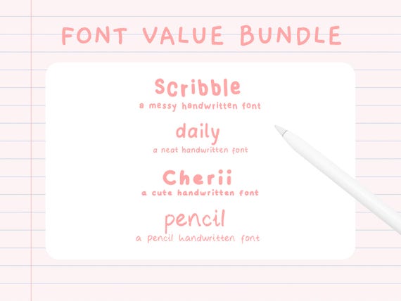 Handwriting Font Set for Digital Planning / Note-Taking | Value Bundle | Goodnotes / Notability Font | Studying | StudioCherii