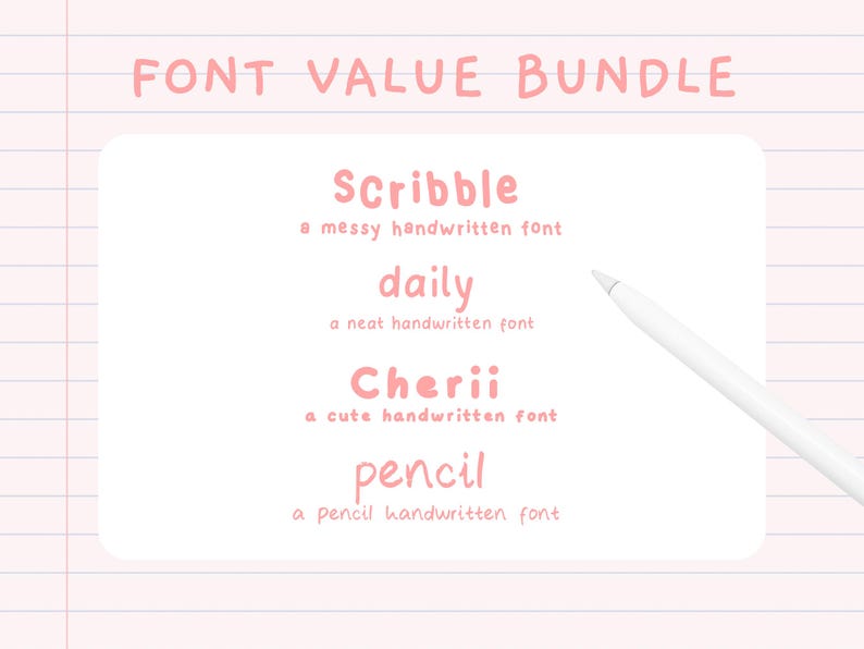 Handwriting Font Set for Digital Planning / Note-Taking | Value Bundle | Goodnotes / Notability Font | Studying | StudioCherii image 1