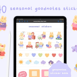Cute Digital Stickers for Digital Journaling | Precropped Goodnotes Stickers | Washi tape | Sticky Notes | Bujo | Kawaii | StudioCherii