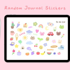 Cute Digital Journal Doodles Stickers | Printable Daily Stickers | Goodnotes | Digital Journaling | Planner Stickers | StudioCherii