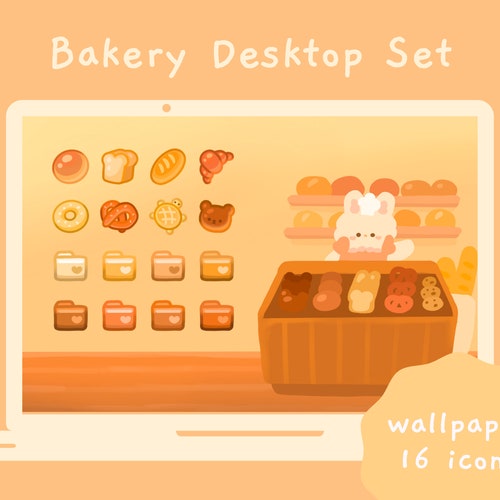 Cute Bakery Desktop Icon Set Windows & Mac Wallpaper - Etsy Cute Bakery Desktop Icon Set Windows & Mac Wallpaper - Etsy