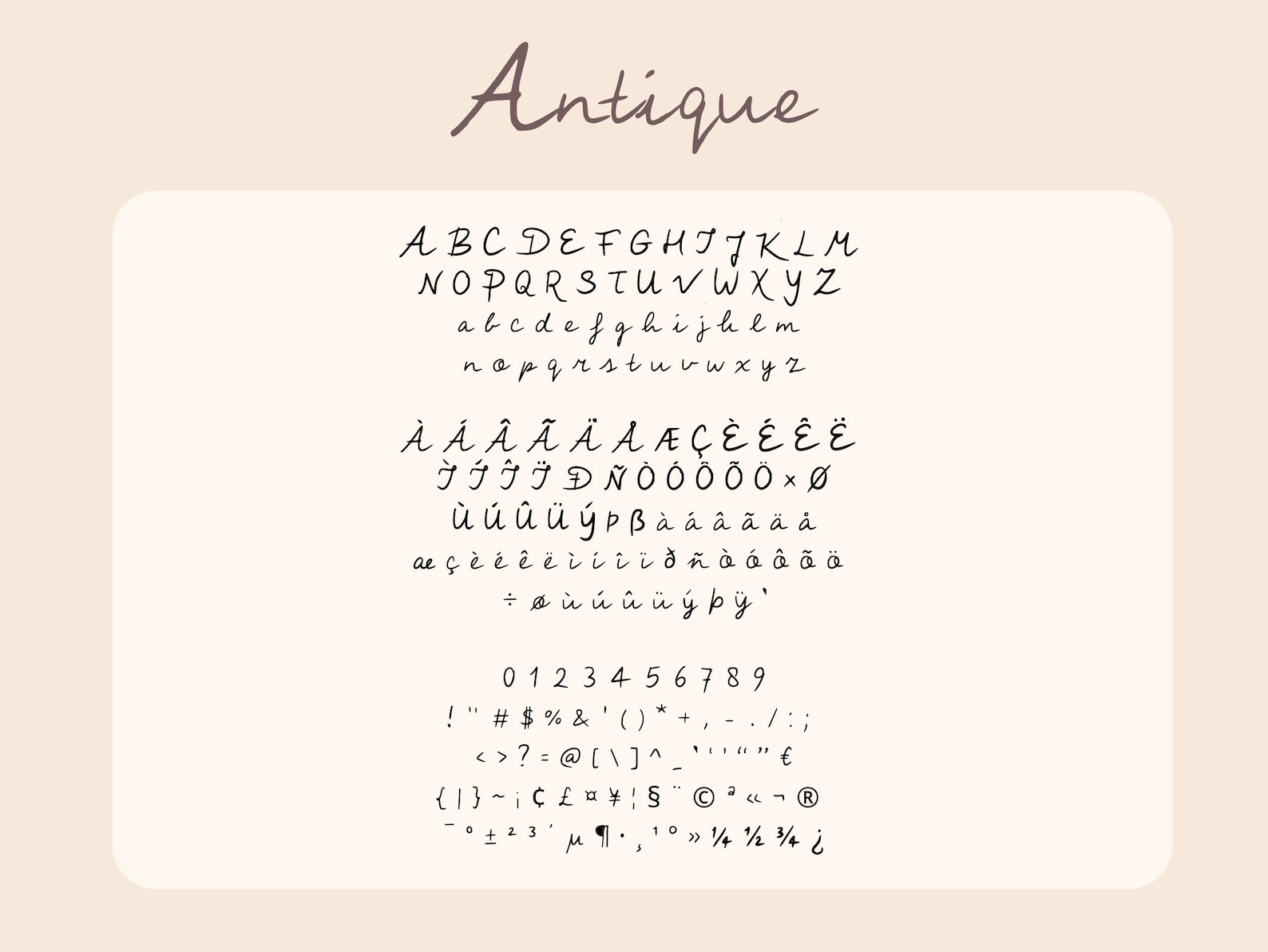 Van Note Cursive Handwritten Cursive Font 'antique' for Digital Planning / Note-taking ...