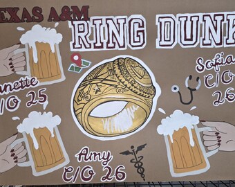 Bandera de equipo deportivo pintada a mano: decoración personalizada para el día del partido o para clavadas en el ring
