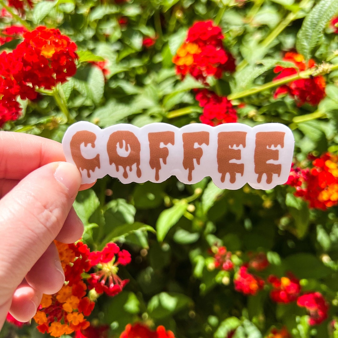 Coffing Sticker Coffee Sticker, Coffee Laptop Sticker, Foodie Sticker, Trendy Coffee ...