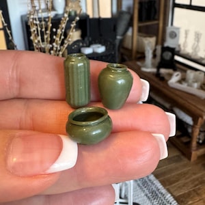 Ensemble de vases vert