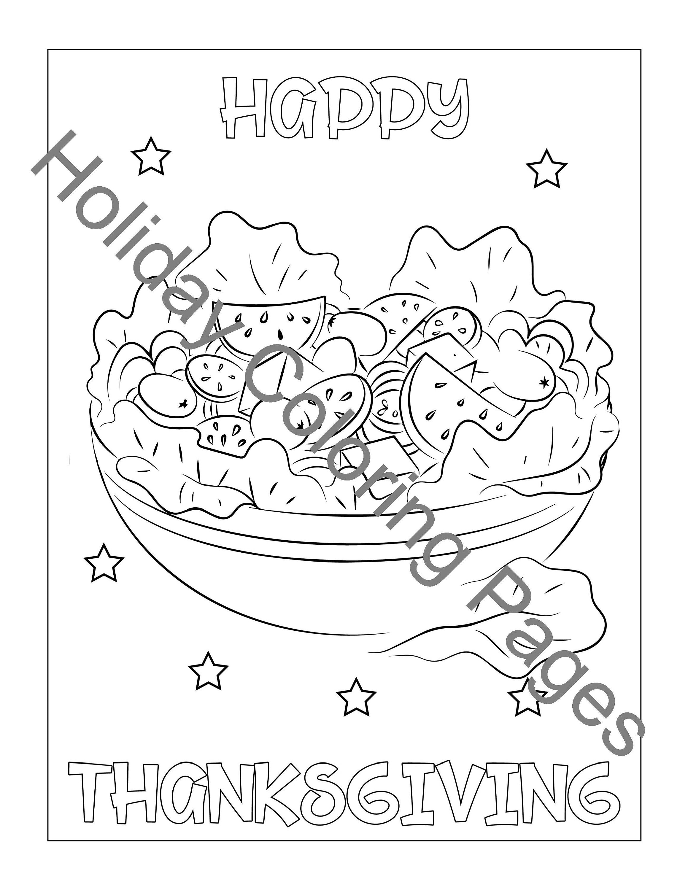 Salad Coloring Page