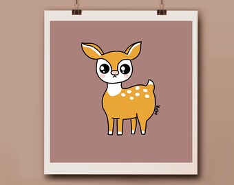 Neon Fallow Deer - Etsy