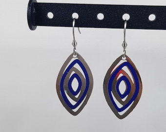 Pendientes colgantes de ojo malvado azul, joyas de protección, gancho de acero inoxidable, pendientes de ojo, pendientes colgantes griegos.