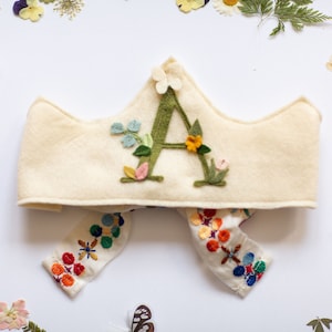 Corona de jardín personalizada / Corona personalizada / Corona de tela / Corona personalizada / Corona de princesa / Corona de fieltro / Corona de cumpleaños / Corona para niños pequeños