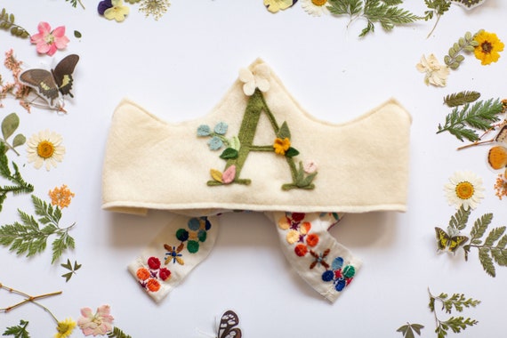 The Custom Garden Crown | Personalized Crown | Fabric Crown | Custom Crown | Princess Crown | Felt Crown | Birthday Crown | Toddler Crown