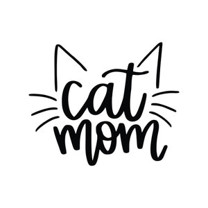 猫ママ SVG、デジタルダウンロード