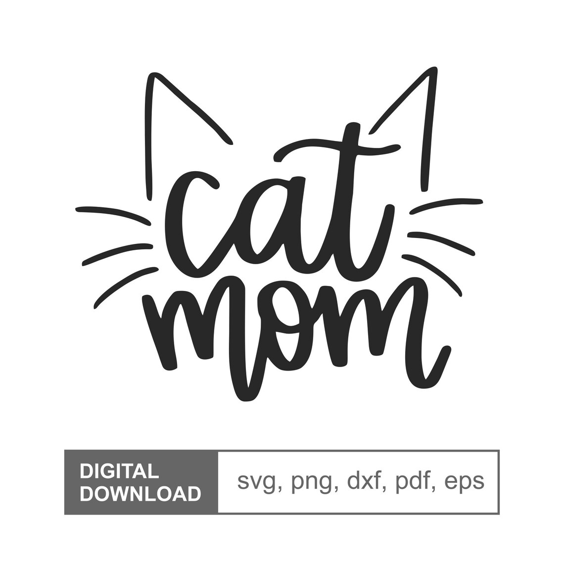 Cat Mom SVG DIGITAL DOWNLOAD - Etsy