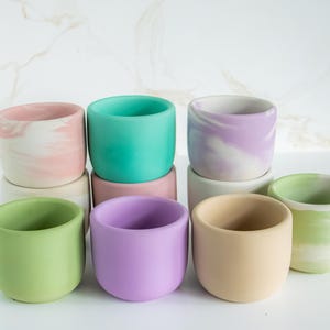 Concrete Candle Jars 8oz - Raw Finish - Set of 12