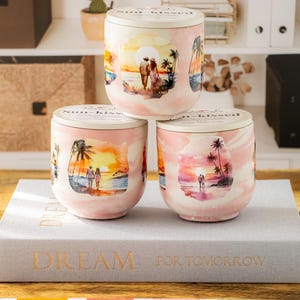 Tropical Mango Coconut Concrete Candle: Non-Toxic, Vegan Home Fragrance
