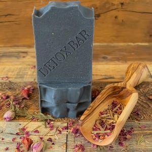 Activated Charcoal Detox Soap Bar: Vegan Cold Process Soap with Clay