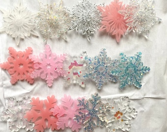 Epoxy Resin Schneeflocke Weihnachtsdeko Christbaumschmuck Christbaumkugel Ornament Snowflake Baumachmuck Fensterdeko