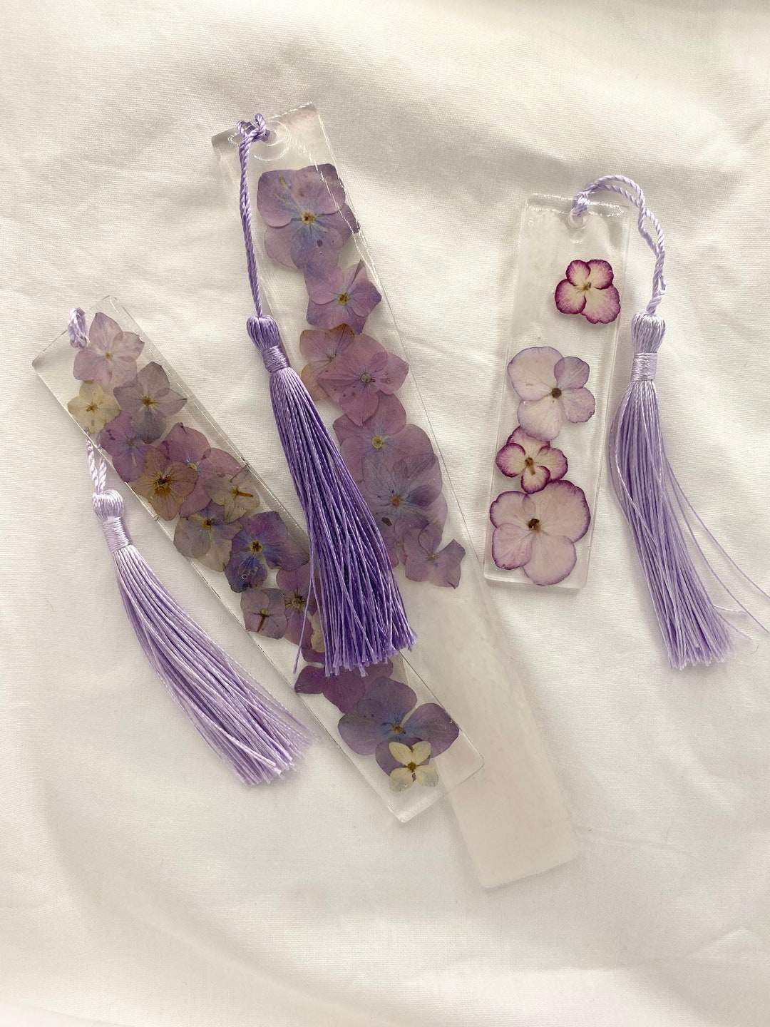 44 Epoxy Resin Bookmarks Bookmark Dried Hydrangeas Pink With Etsy