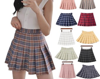 plaid skater skirt xl