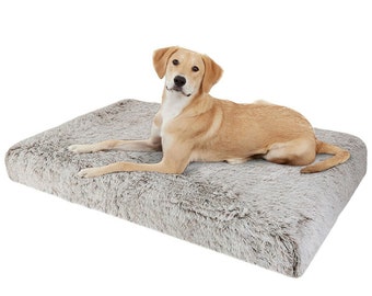 fluffy dog bed large