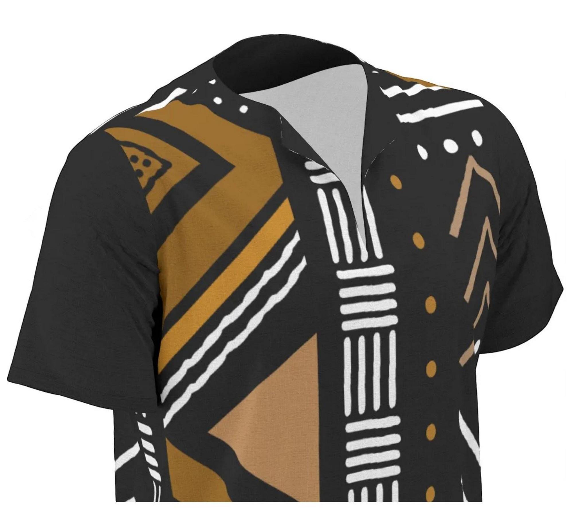 Printed African Mud Cloth Inspired Lightweight Dashiki - Great Look ...