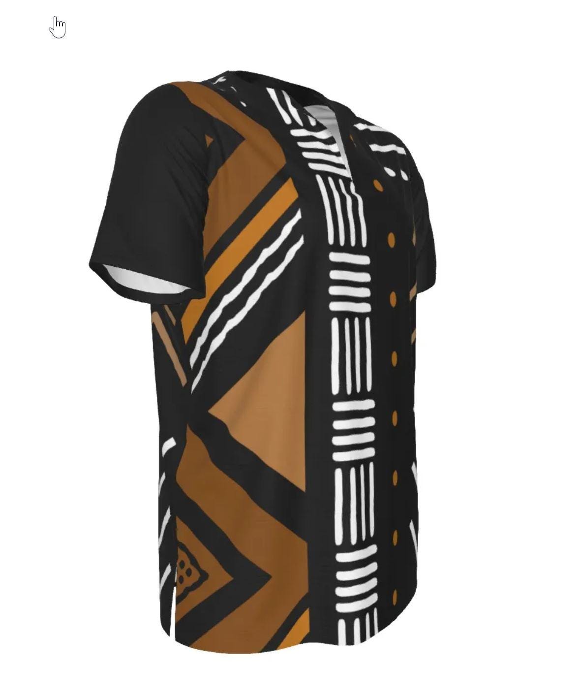 Printed African Mud Cloth Inspired Lightweight Dashiki - Great Look ...