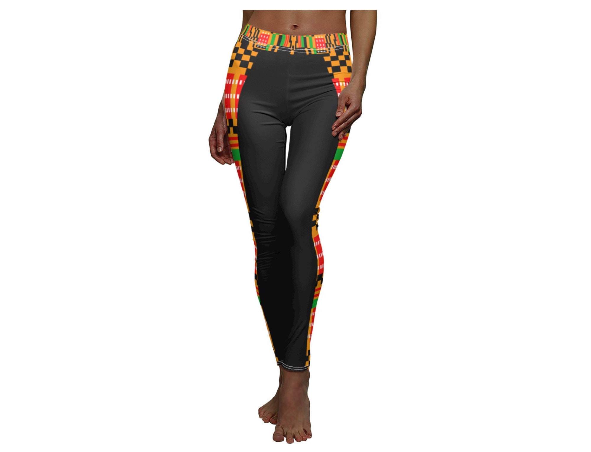 African Kente Cloth Pattern Leggings