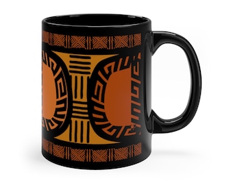 African Mud Cloth Abstract Art 11 oz. Mug