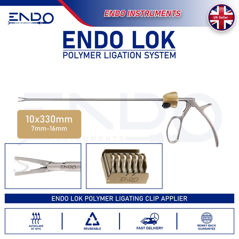 84 X Endolok Polymer Ligation Clips Endo Lok Ligating Locking System Clip Laparoscopy Endoscopy