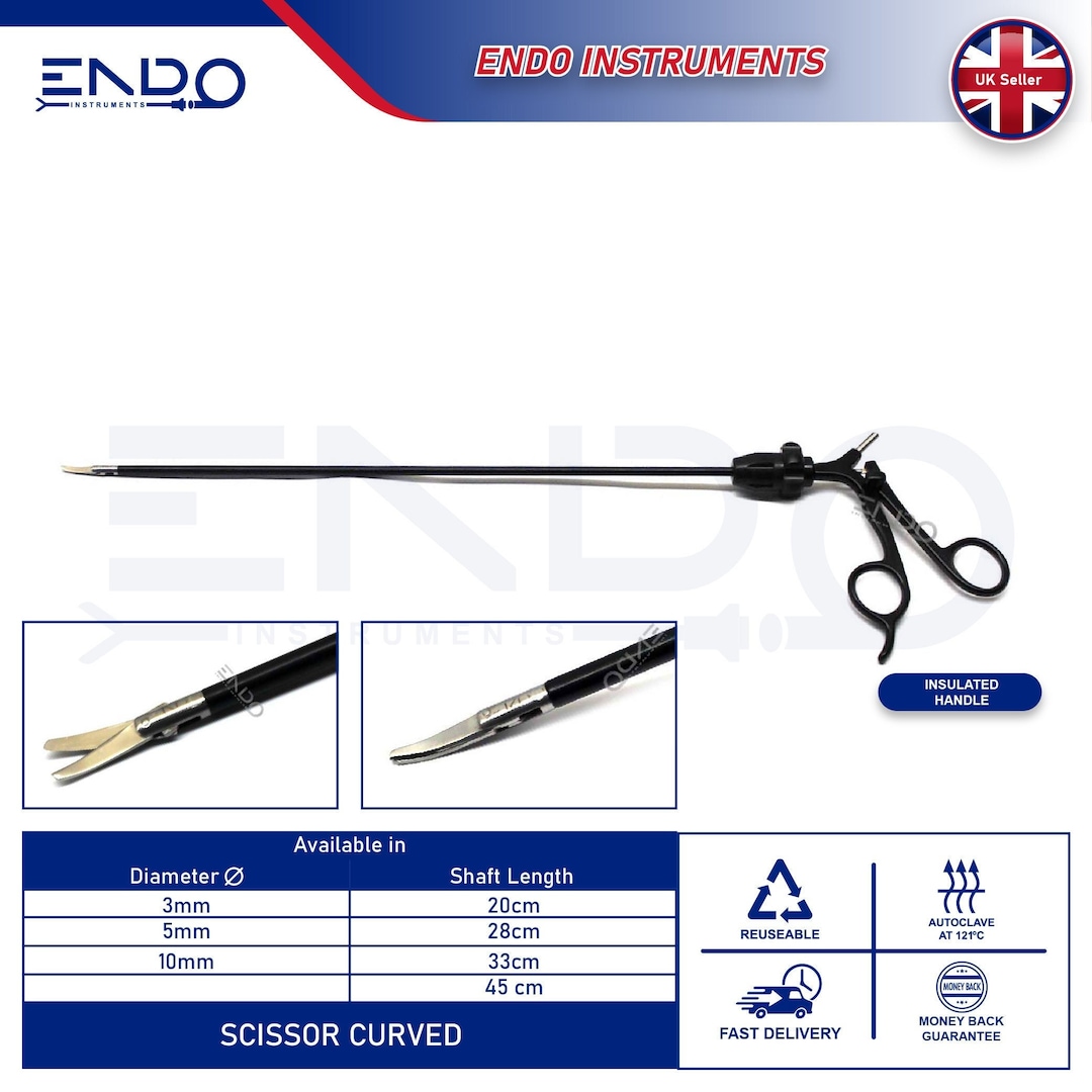 ENDO® Laparoscopy Metzenbaum Scissors Curved Laparoscopic Scissor ...