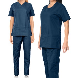 MediLap® Uniforme médical de gommage pour femmes TUNIQUE Pantalon Chemise Chemises d'hôpital Médecins Infirmières Costume Salon de beauté Maquillage pour les ongles Vêtements de travail image 8