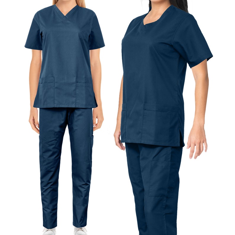 MediLap® Ladies Medical Scrub Uniform TUNIC Trouser Shirt Hospital Gowns Doctors Nurses Suit beauty salon lash nail makeup artist workwear image 8